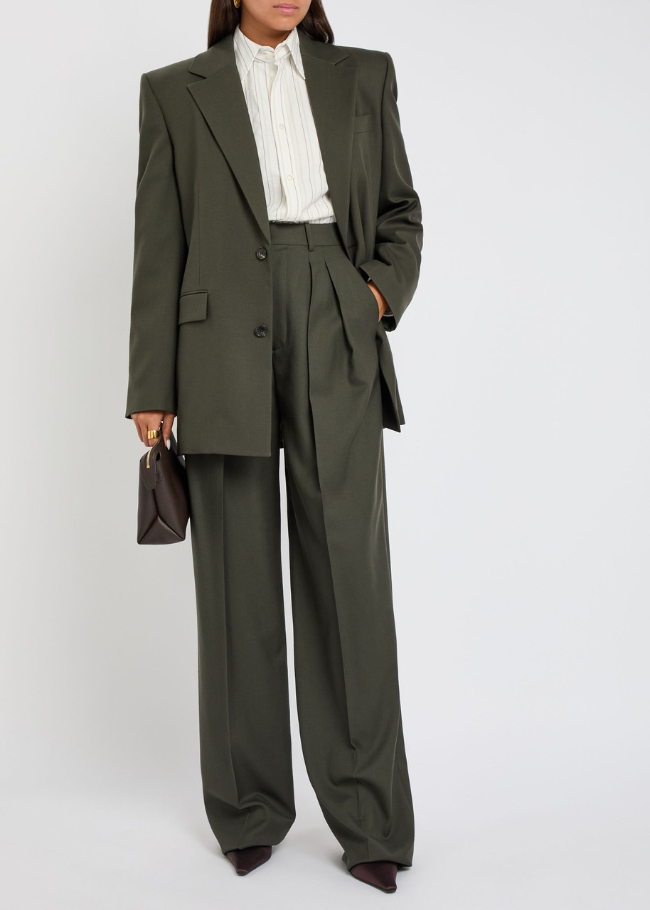 Yves Saint Laurent Wide-leg Wool Trousers - 4