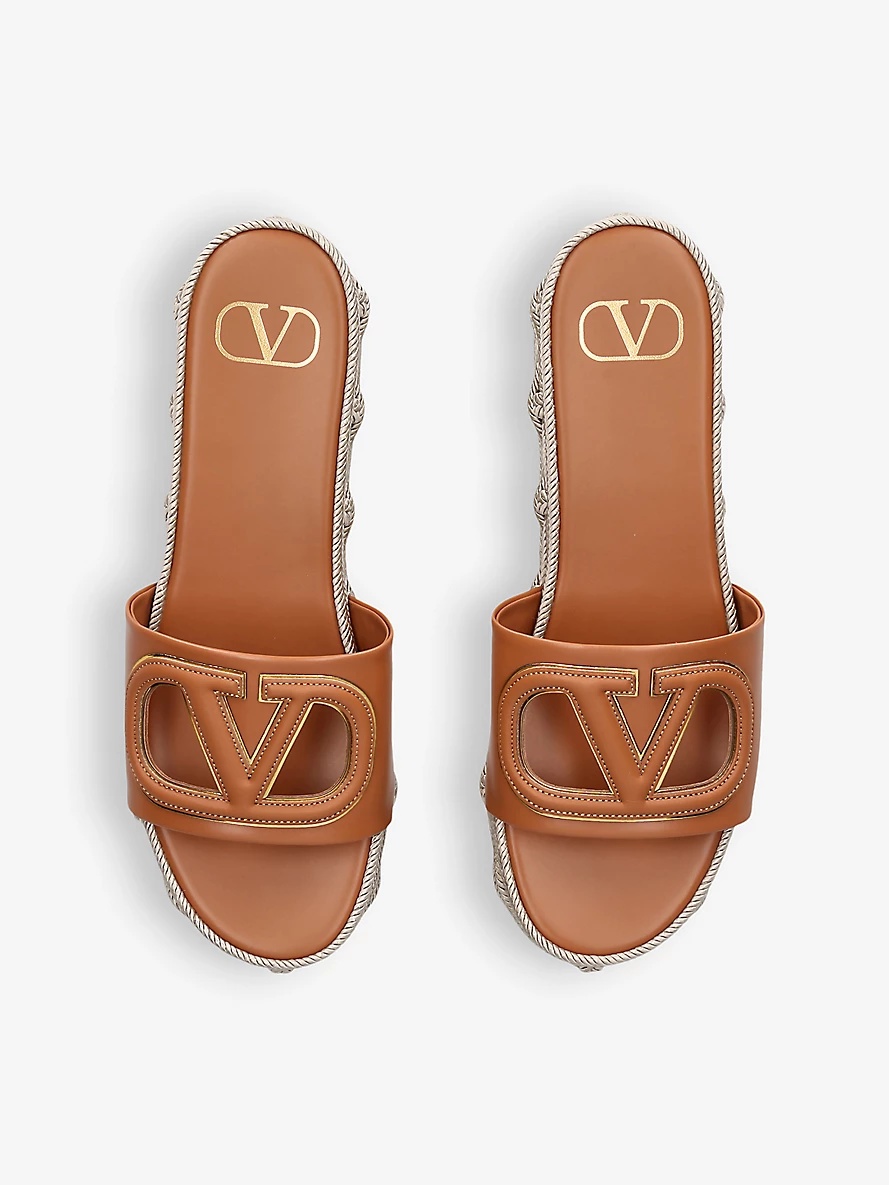 VLOGO cut-out leather platform sandals - 2