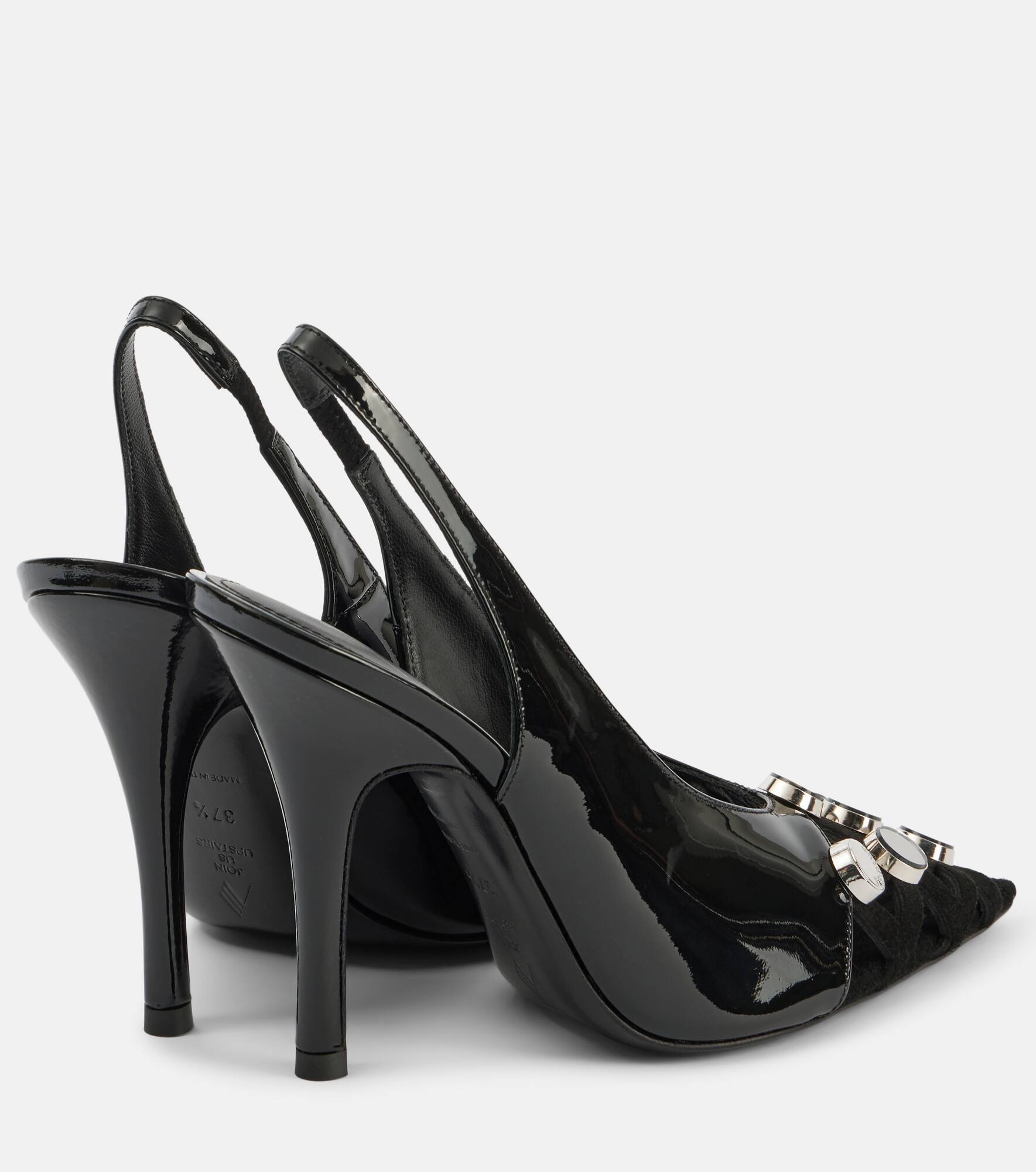 Fiona 105 patent leather slingback pumps - 3