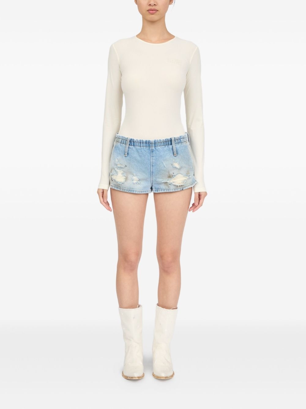 denim shorts - 2