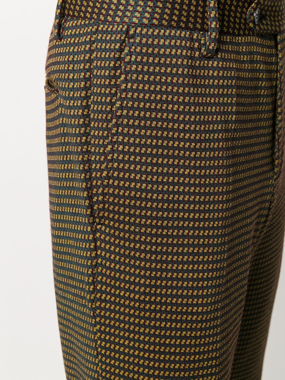 micro-motif tapered trousers - 5