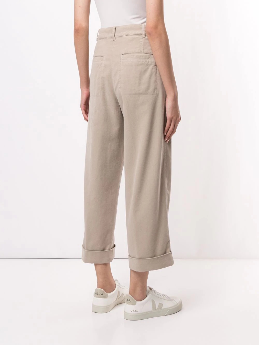 high-waisted wide trousers - 4