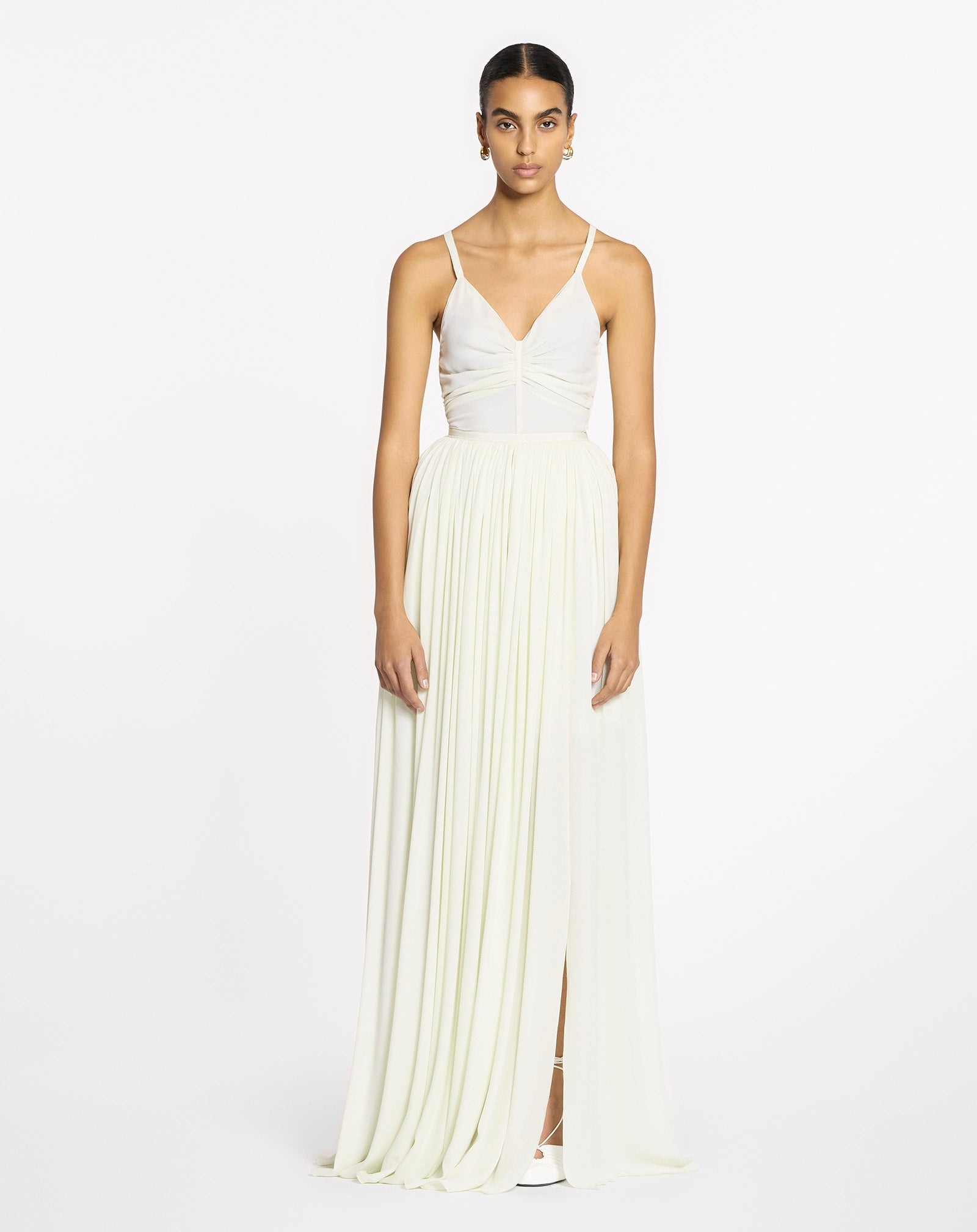 MAXI SKIRT IN SILK GEORGETTE - 2