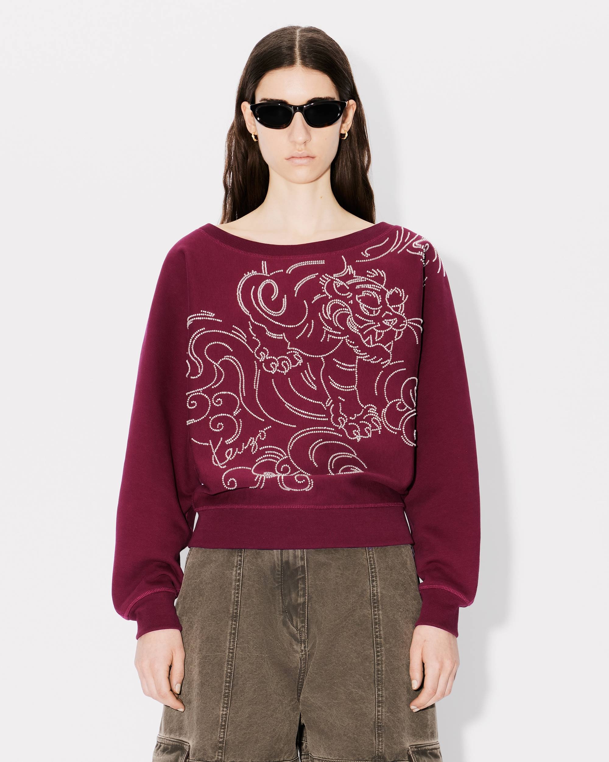 'KENZO Star Tiger' embroidered oversized batwing sweatshirt - 3