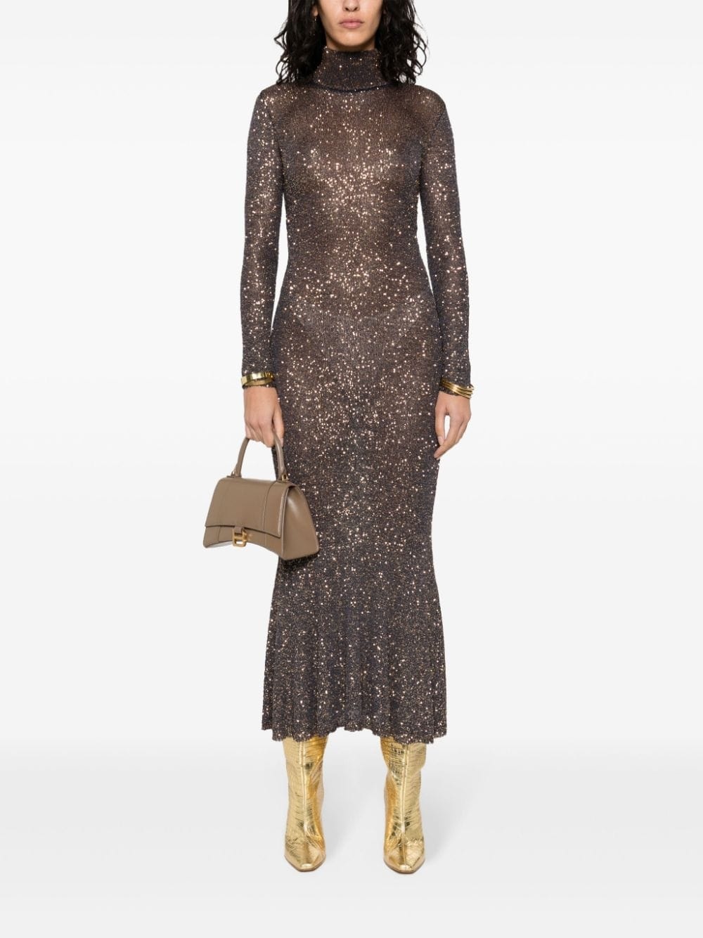 sequinned long dress - 2