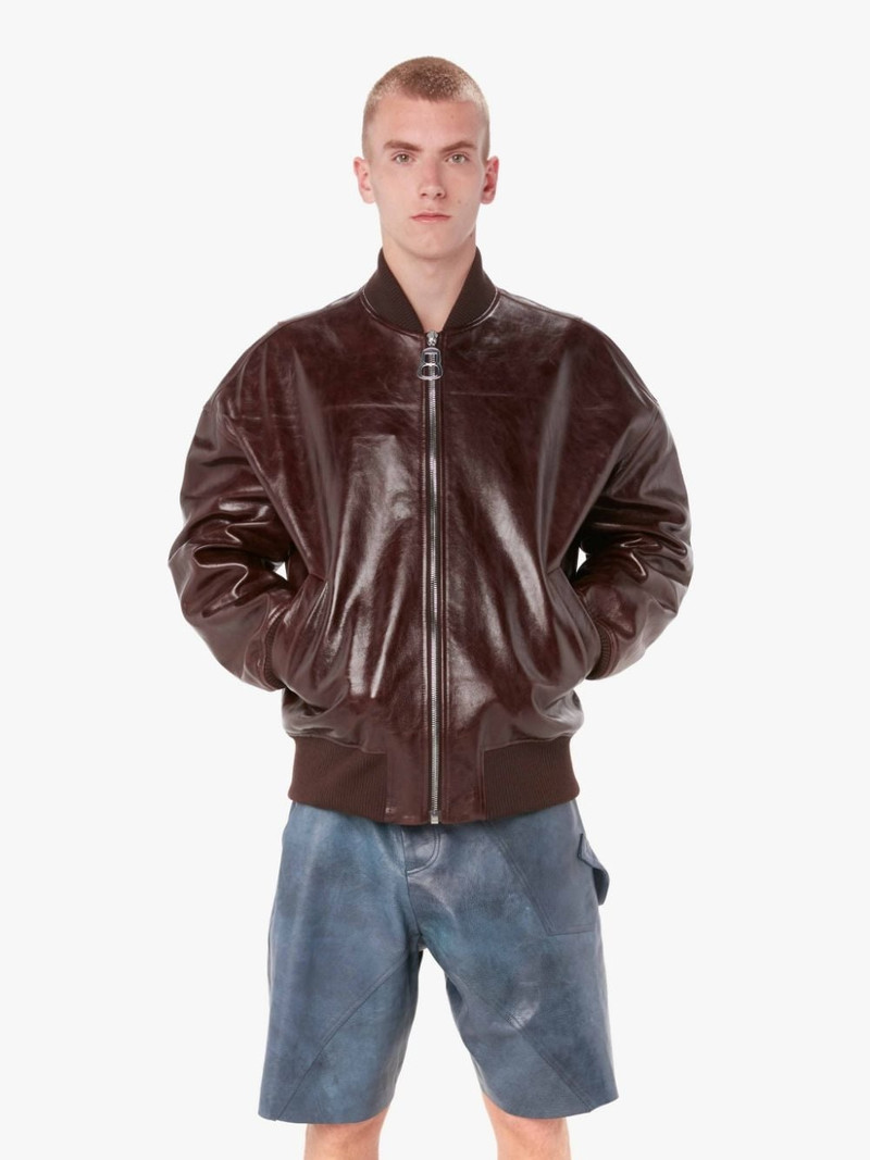 JW Anderson PULLER BLOUSON LEATHER JACKET outlook