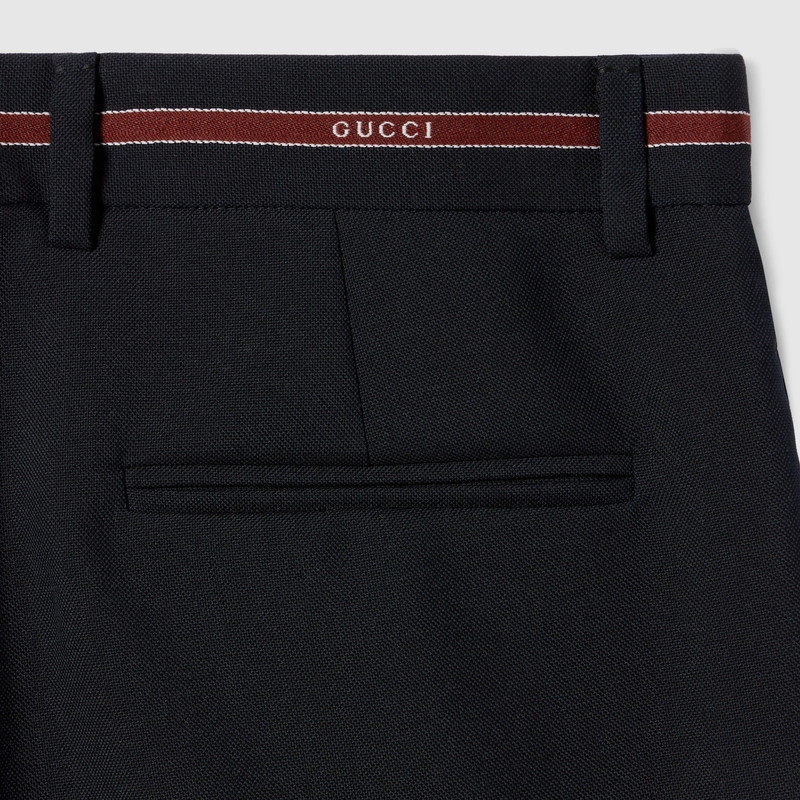 Wool pants with Gucci selvedge detail 5