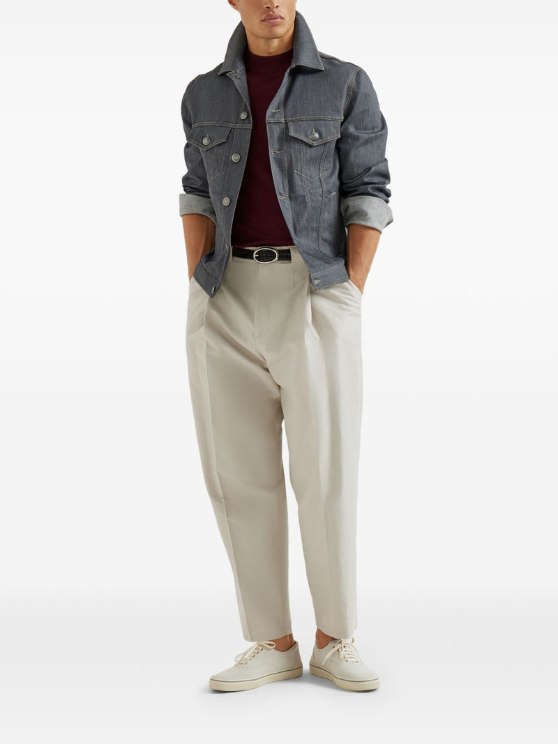 Brunello Cucinelli mock-neck knit T-shirt outlook