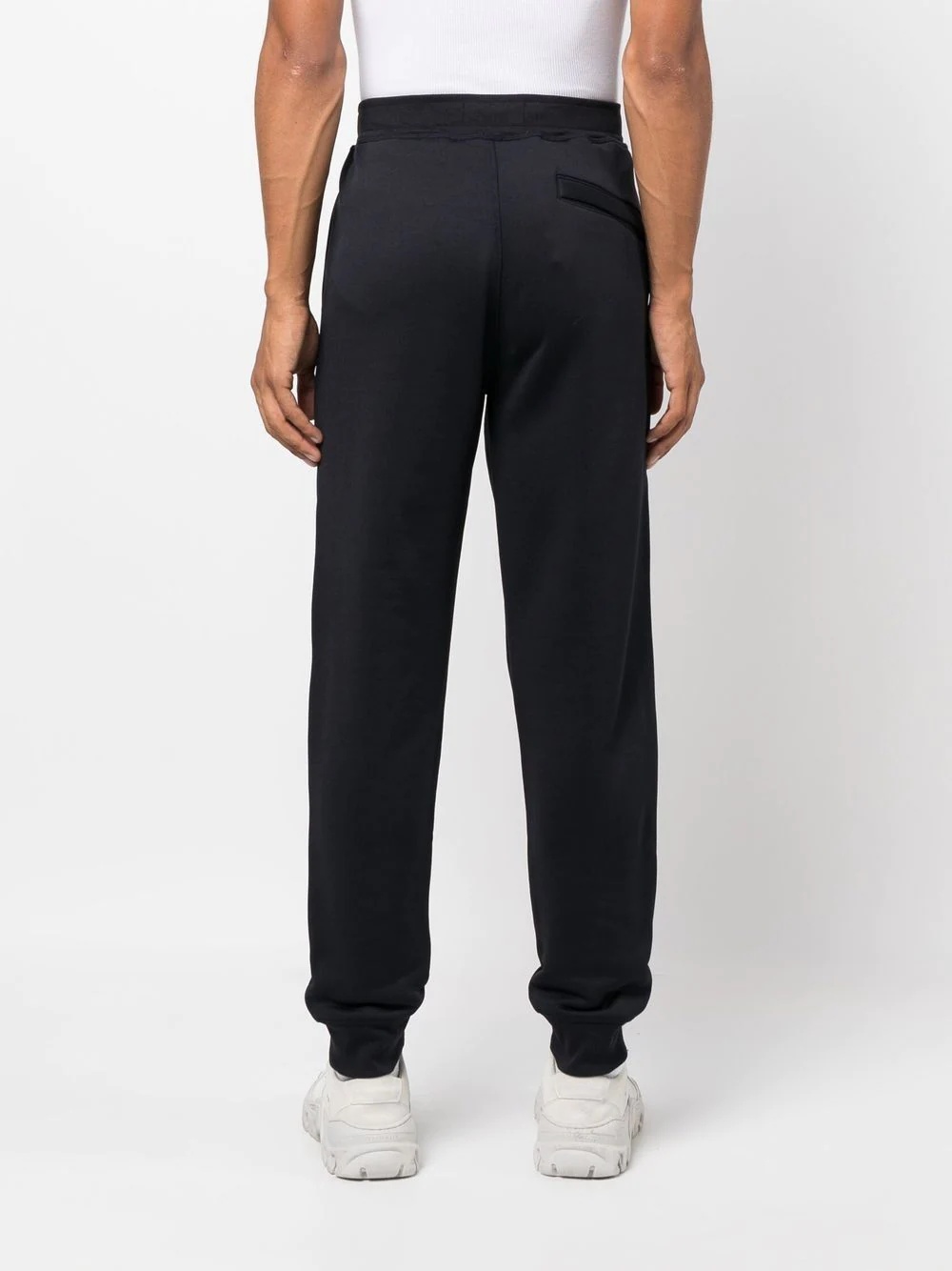 logo print tapered track pants - 4