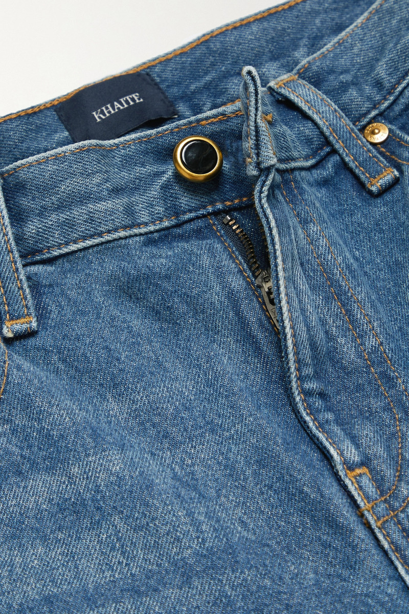 Kerrie frayed mid-rise straight-leg jeans 4