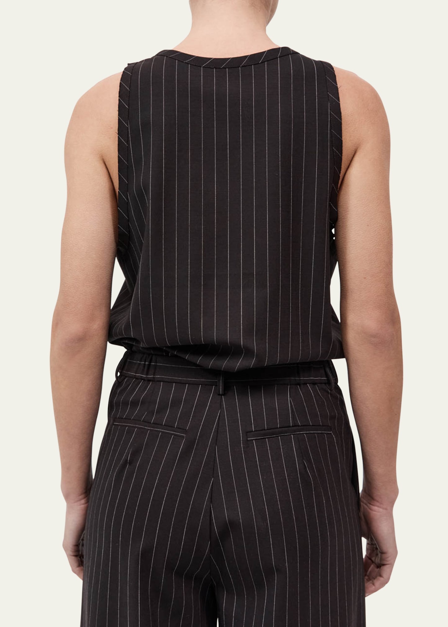 Pinstripe Wool Tank Top - 3