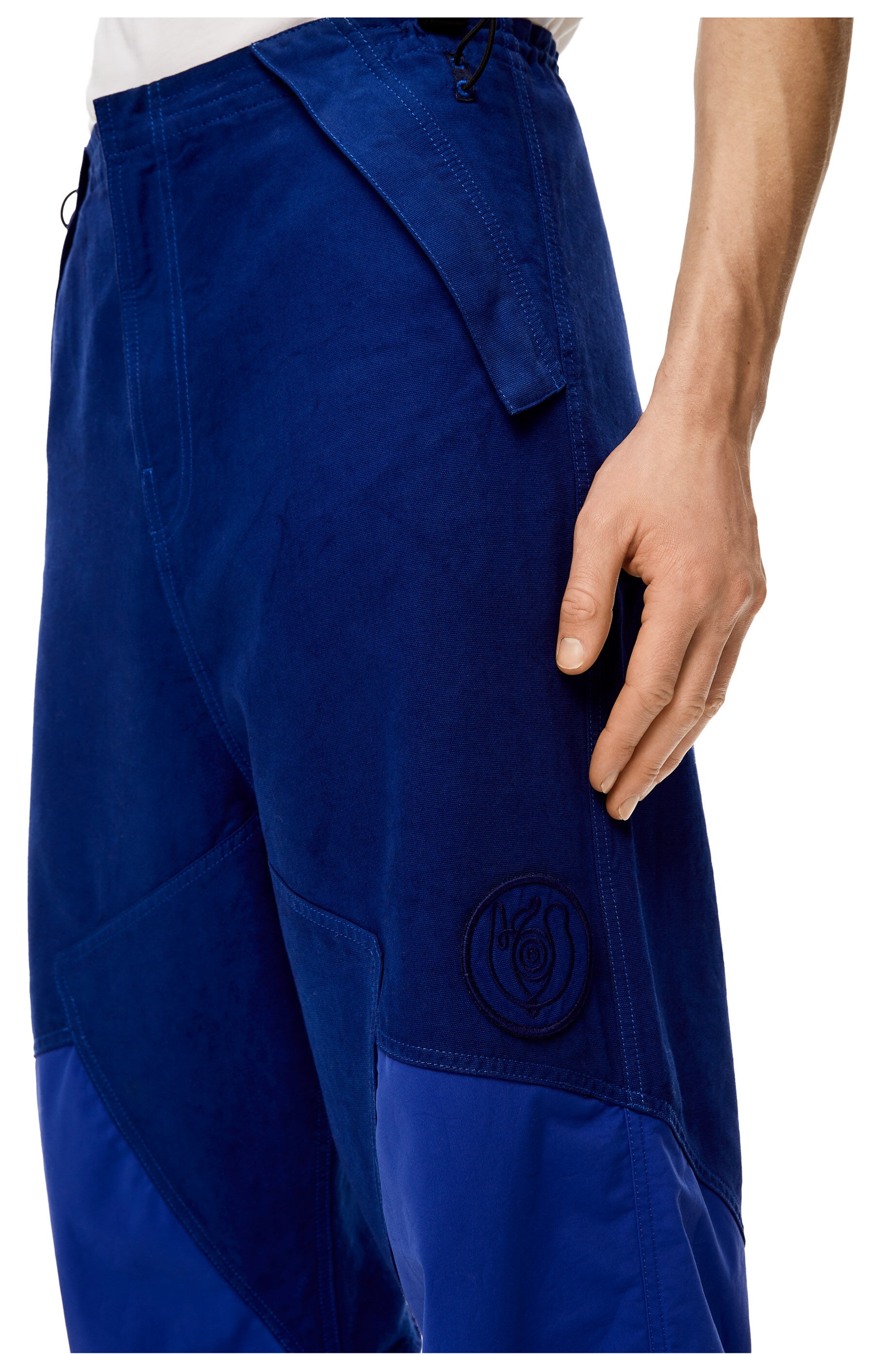 Bi-material trousers in organic cotton - 5