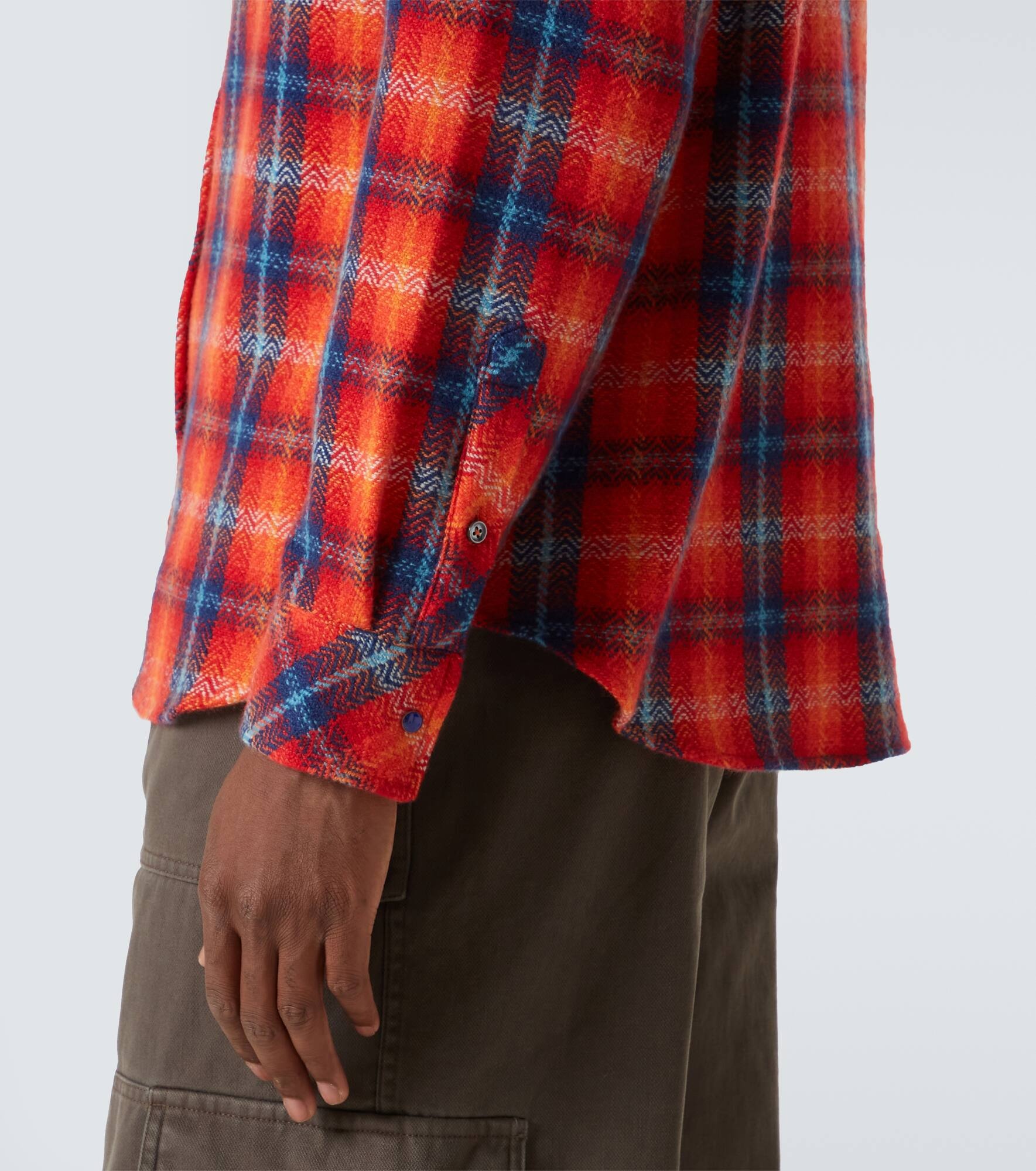 Checked cashmere shirt - 6