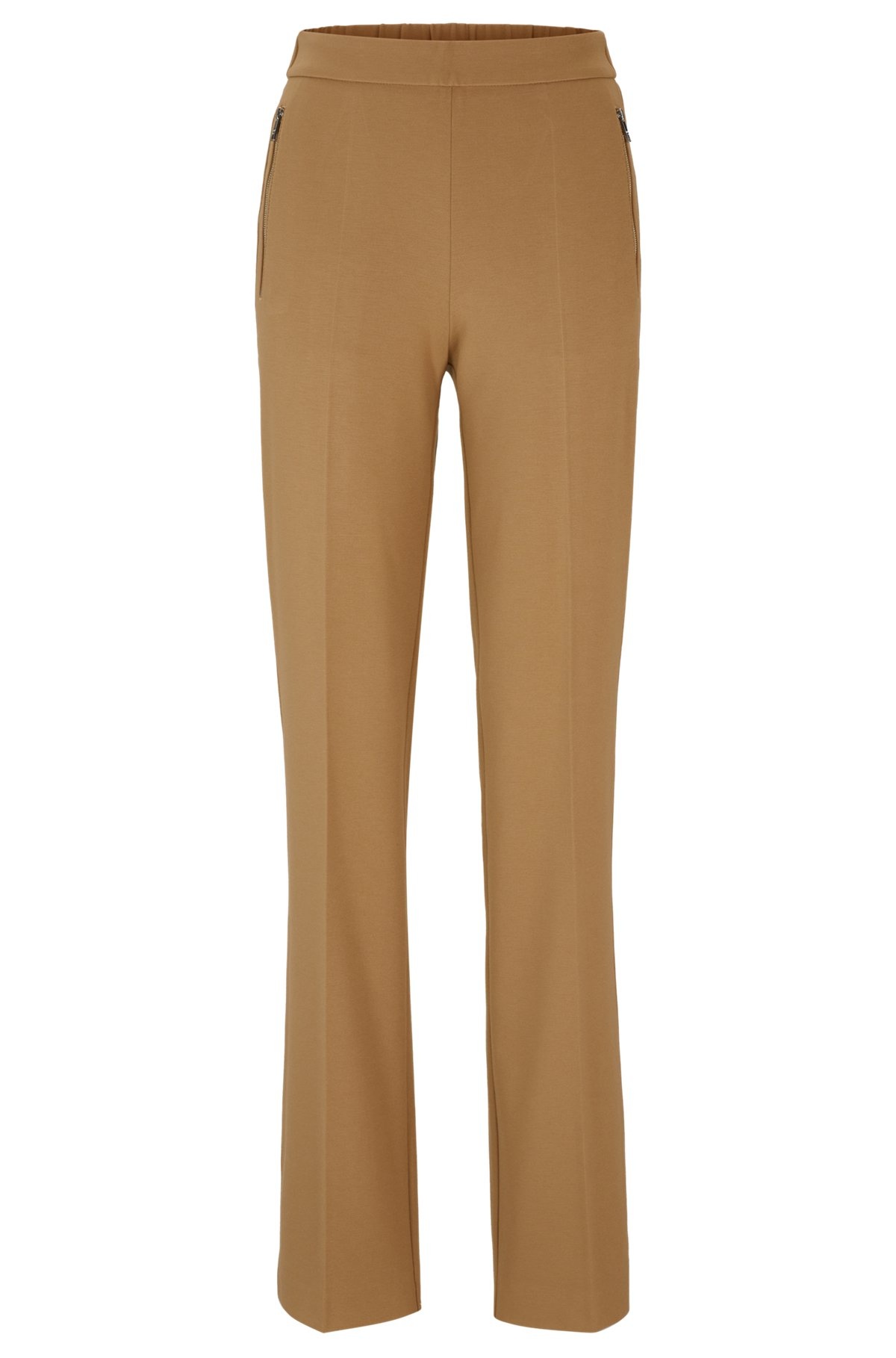 RELAXED-FIT TROUSERS WITH BOOTCUT LEG IN STRETCH MATERIAL - 1