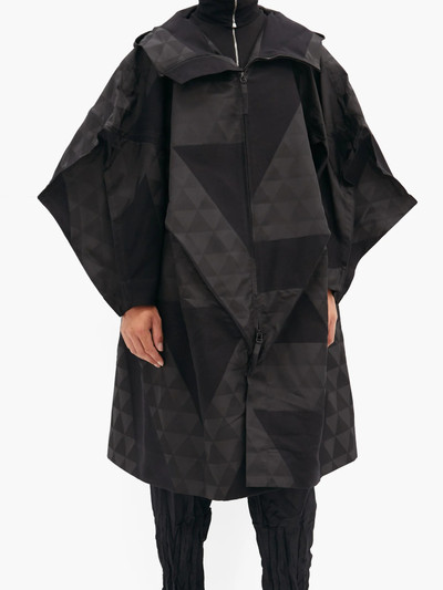 ISSEY MIYAKE Triangle-print hooded cotton-blend anorak outlook