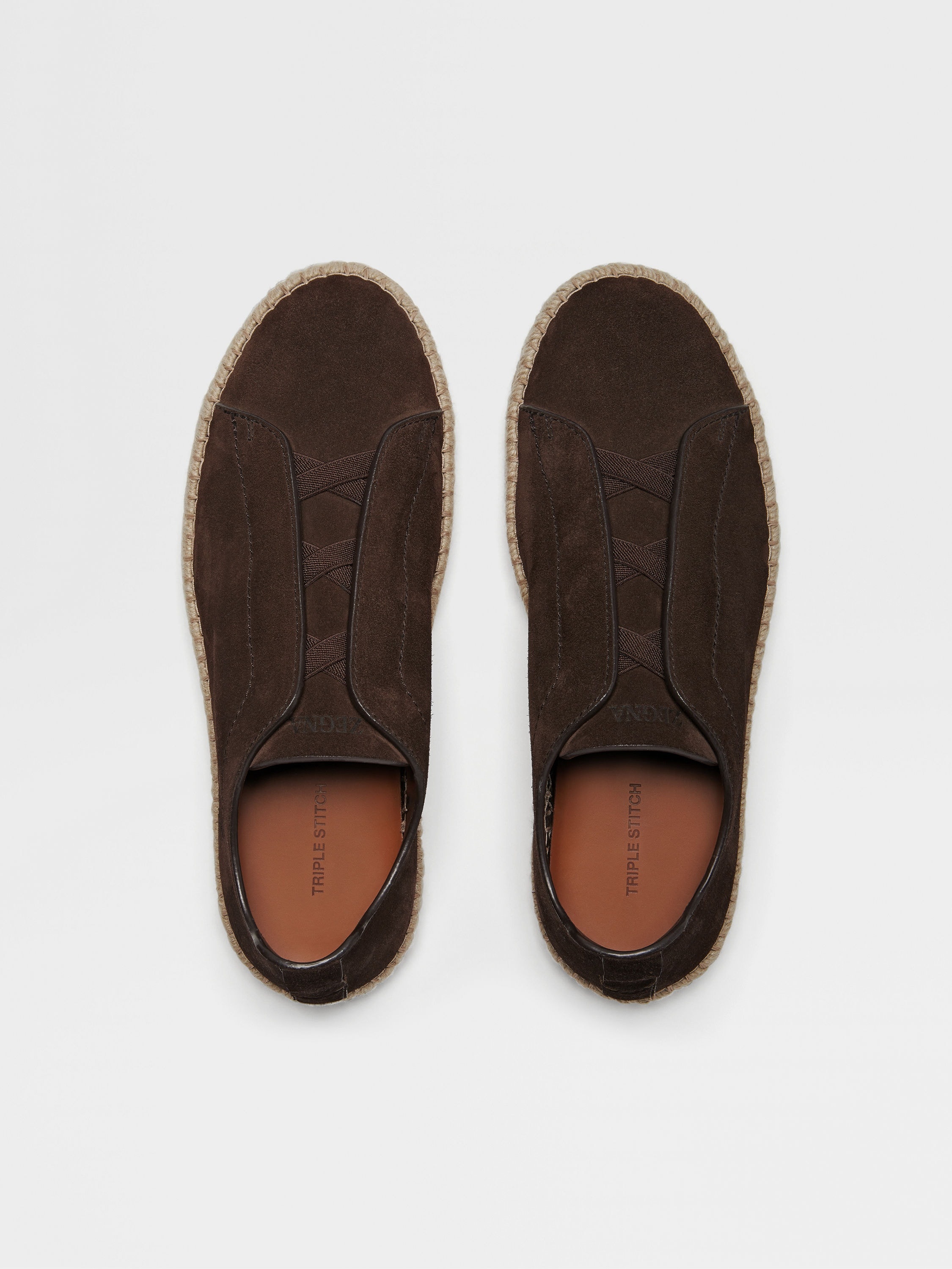DARK BROWN SUEDE TRIPLE STITCH™ ESPADRILLES - 4