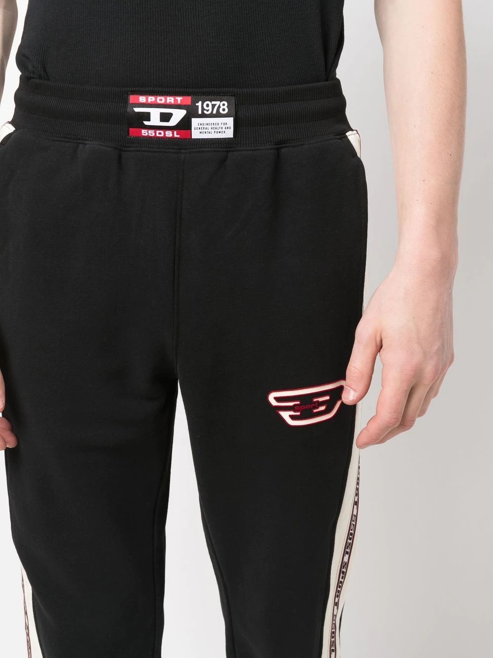 logo-patch performance track pants - 5