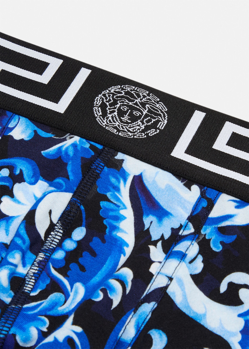 VERSACE Baroccoflage Print Long Trunks outlook