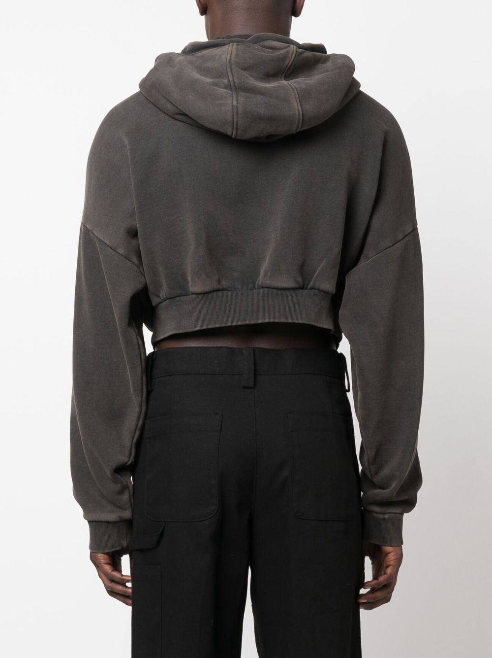 faded-effect zip-up hoodie - 5