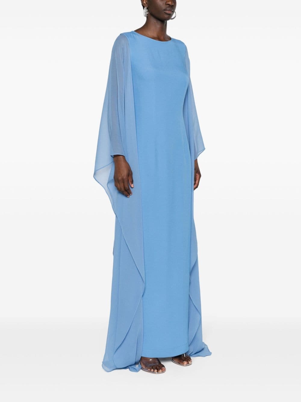 Adriatica sheer-sleeve gown - 3