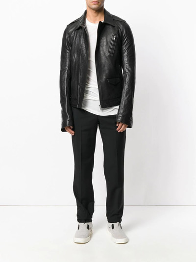 Rick Owens off-center zip fastening jacket outlook