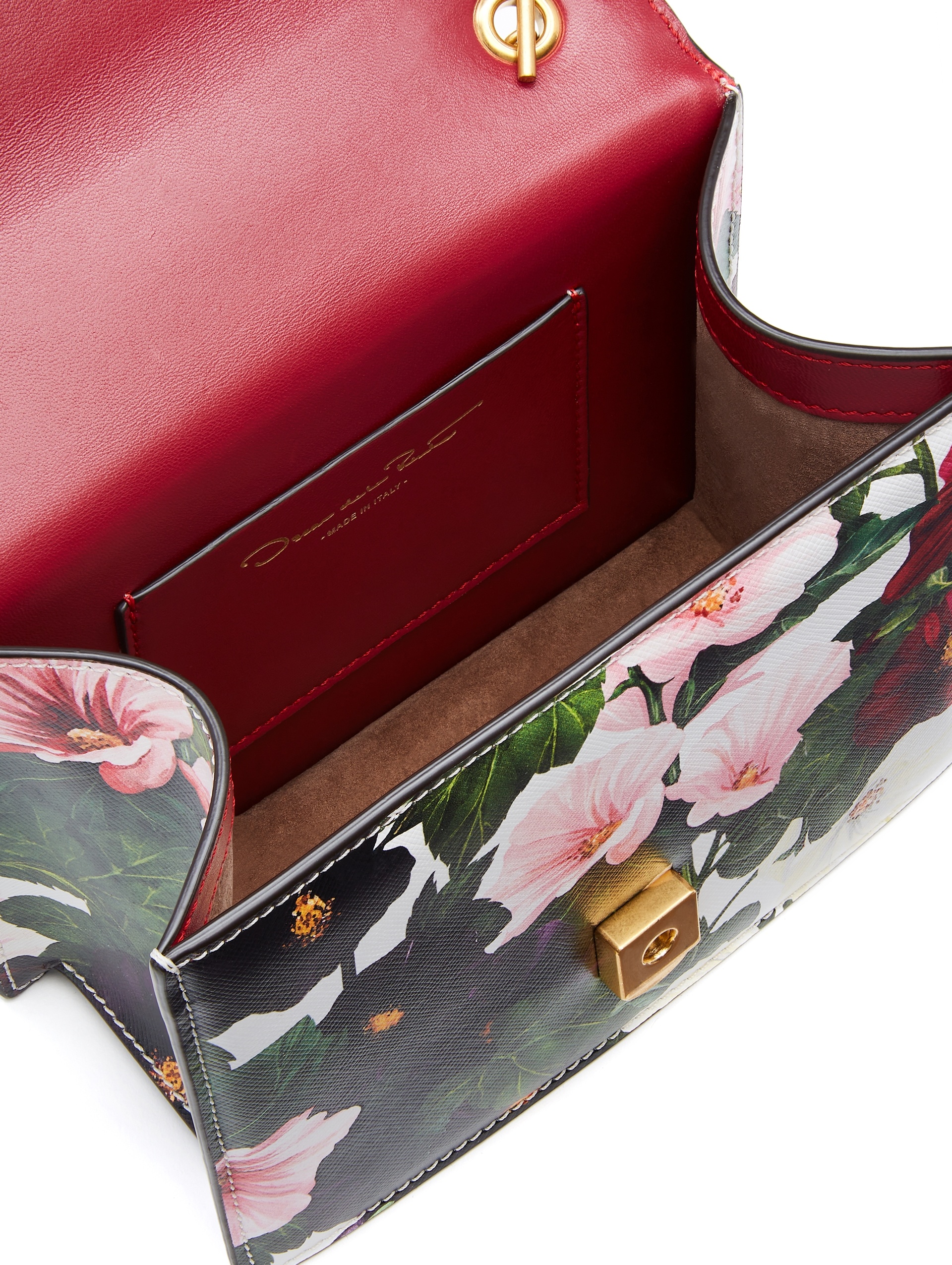 HOLLYHOCKS PRINTED MINI TRO BAG - 5