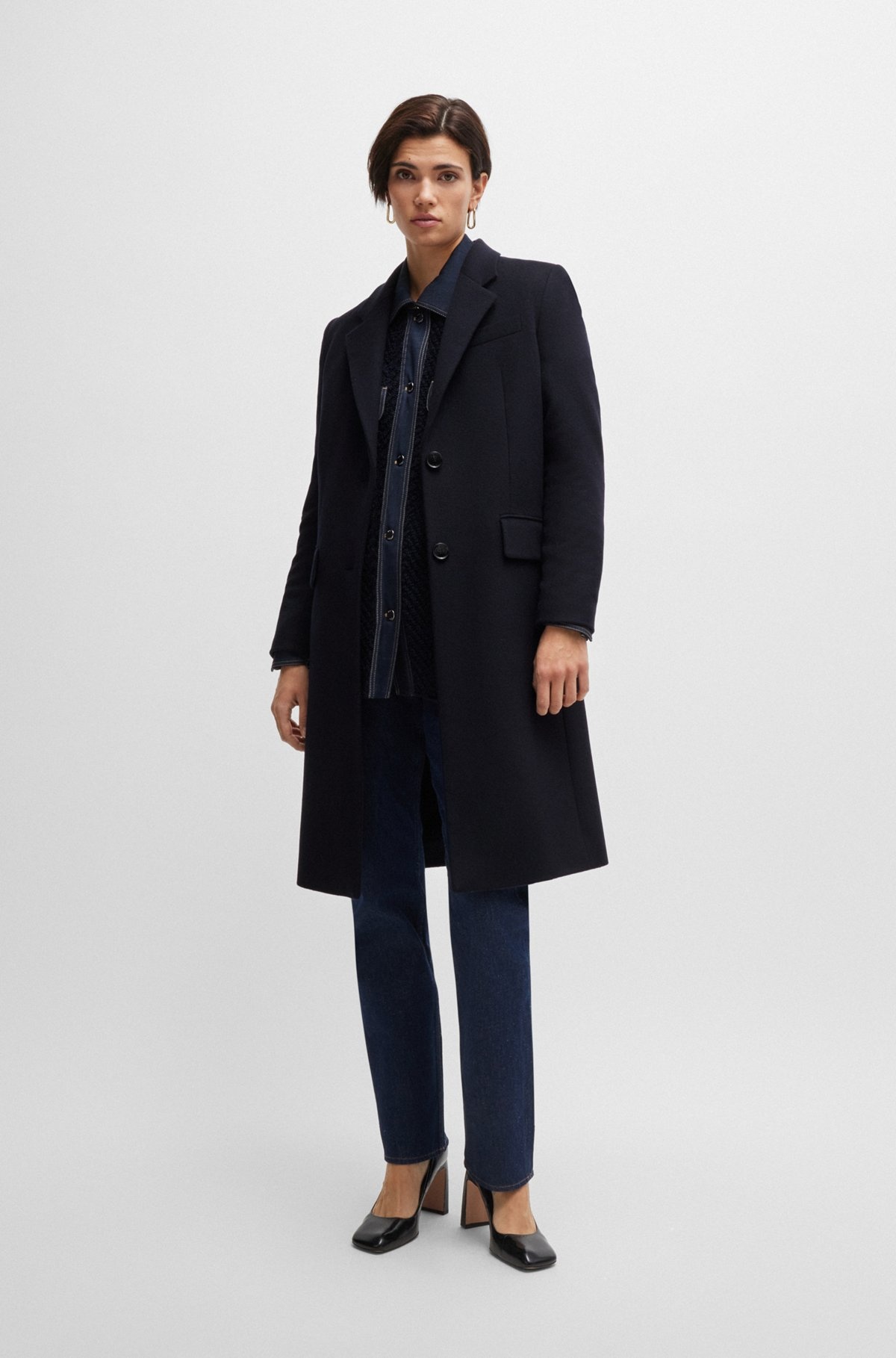 SLIM-FIT COAT IN WOOL AND CASHMERE - 2