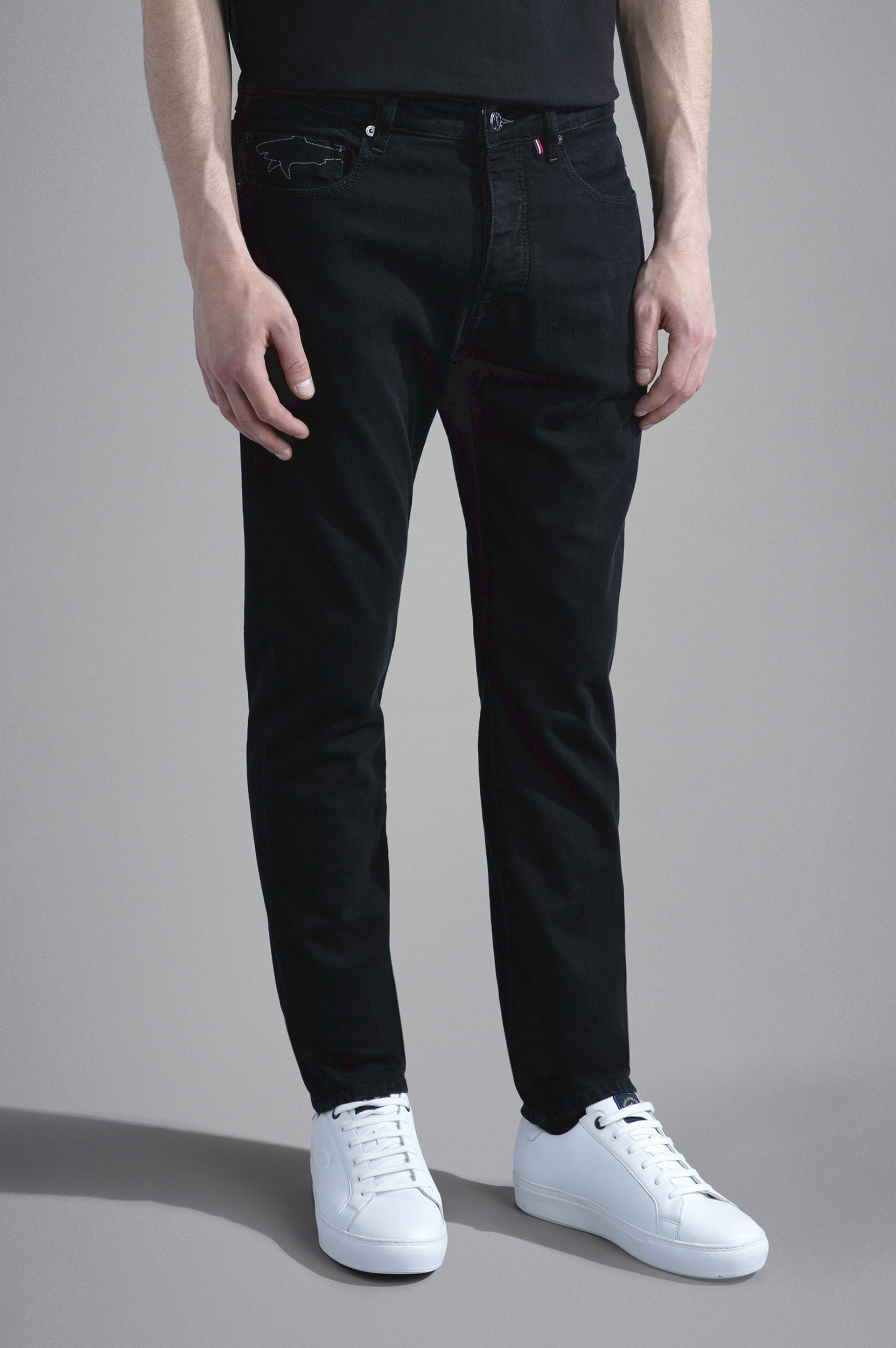 BLACK RIVET STRETCH COTTON JEANS - 6