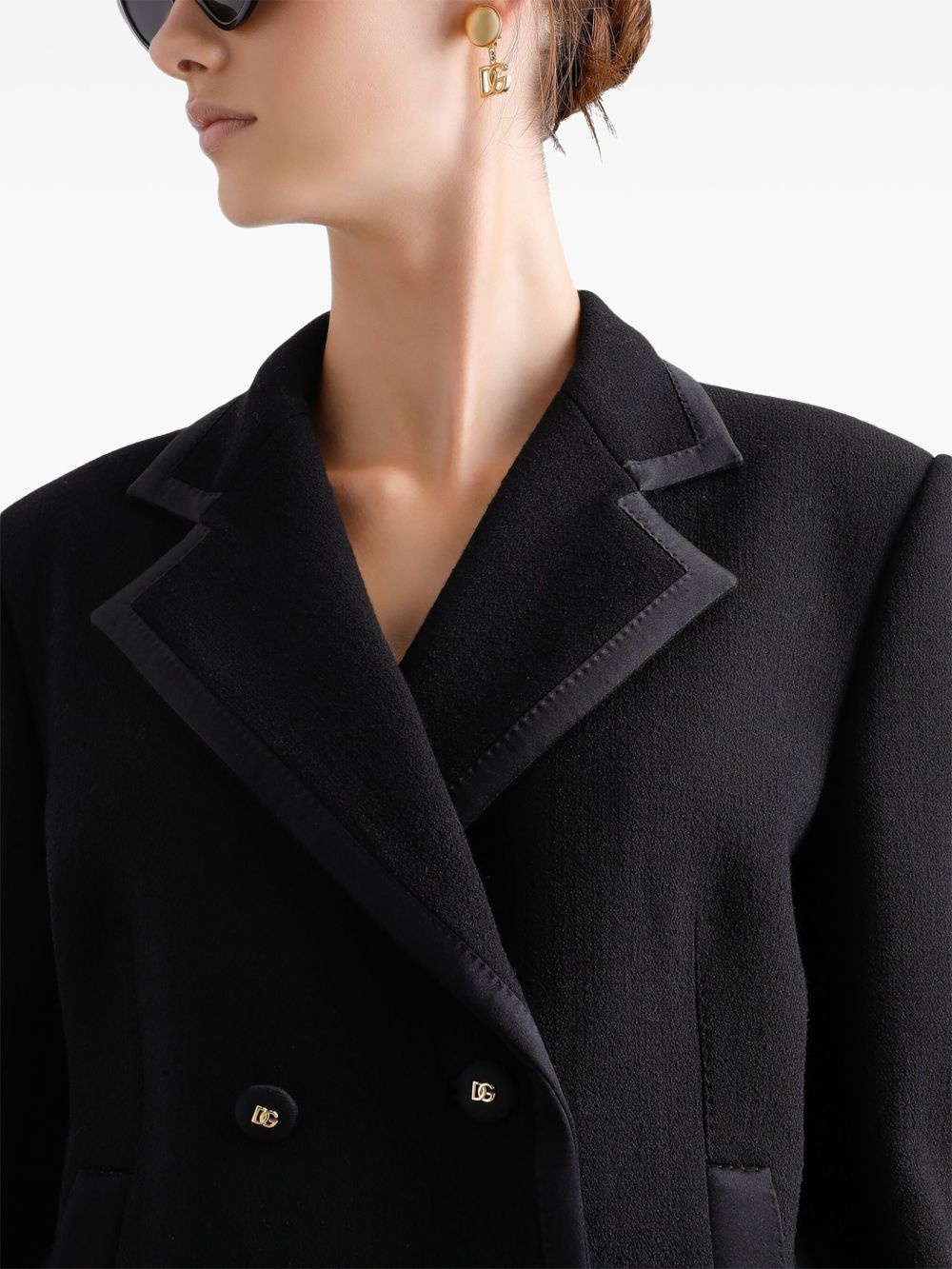 satin-trim blazer - 5