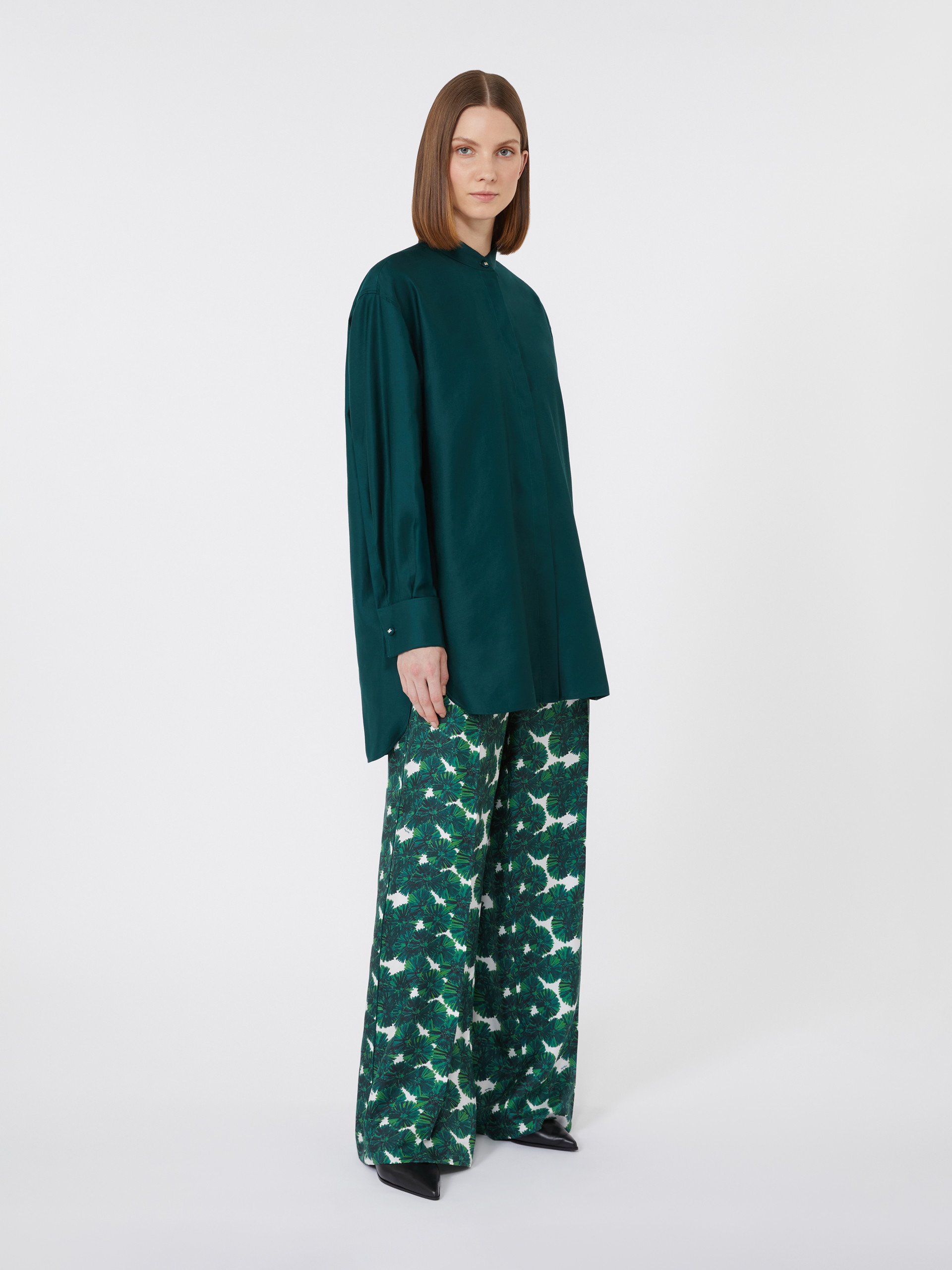 ANTA Oversized cotton satin shirt - 2