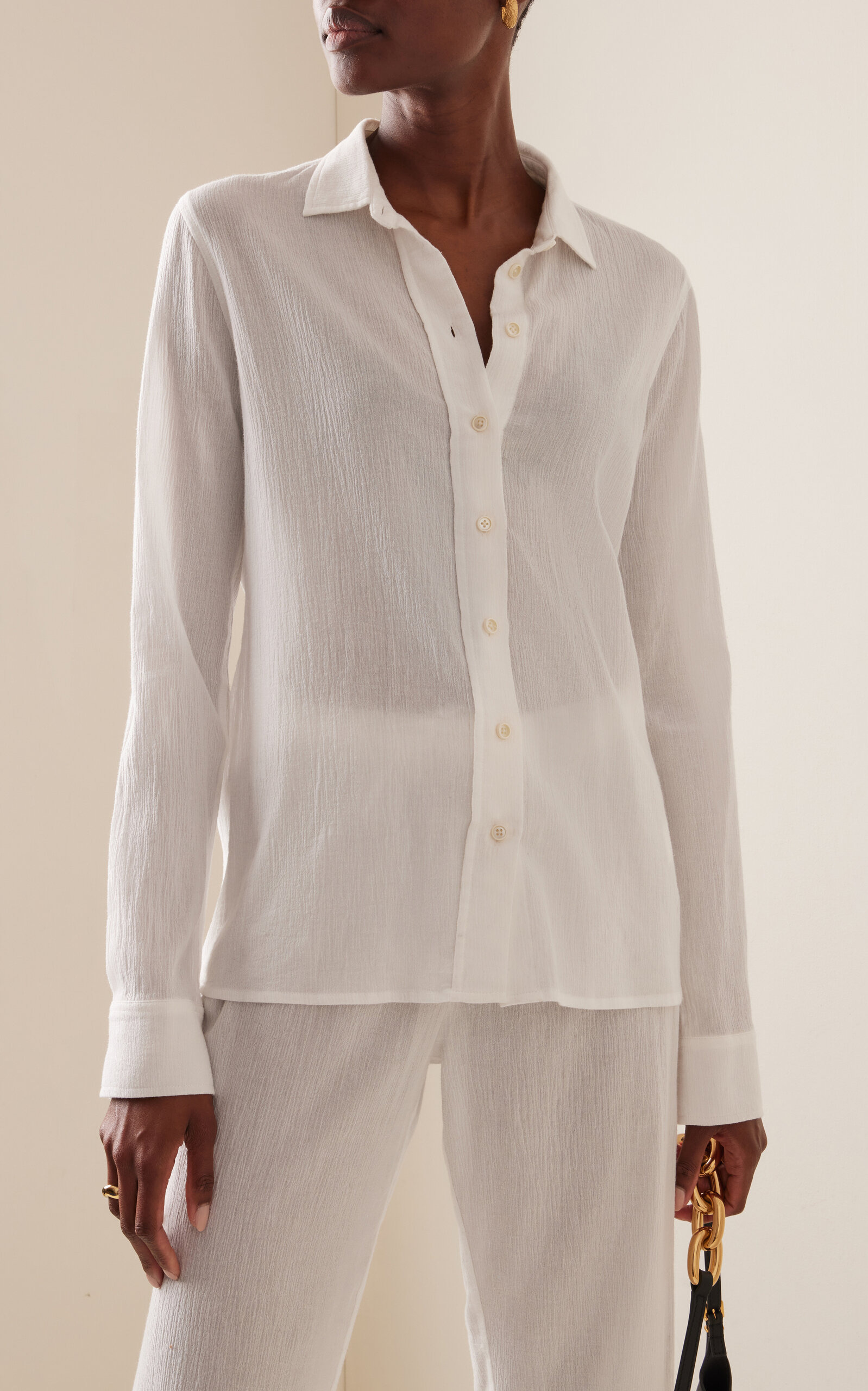 Exclusive Jolene Cotton Shirt ivory - 2
