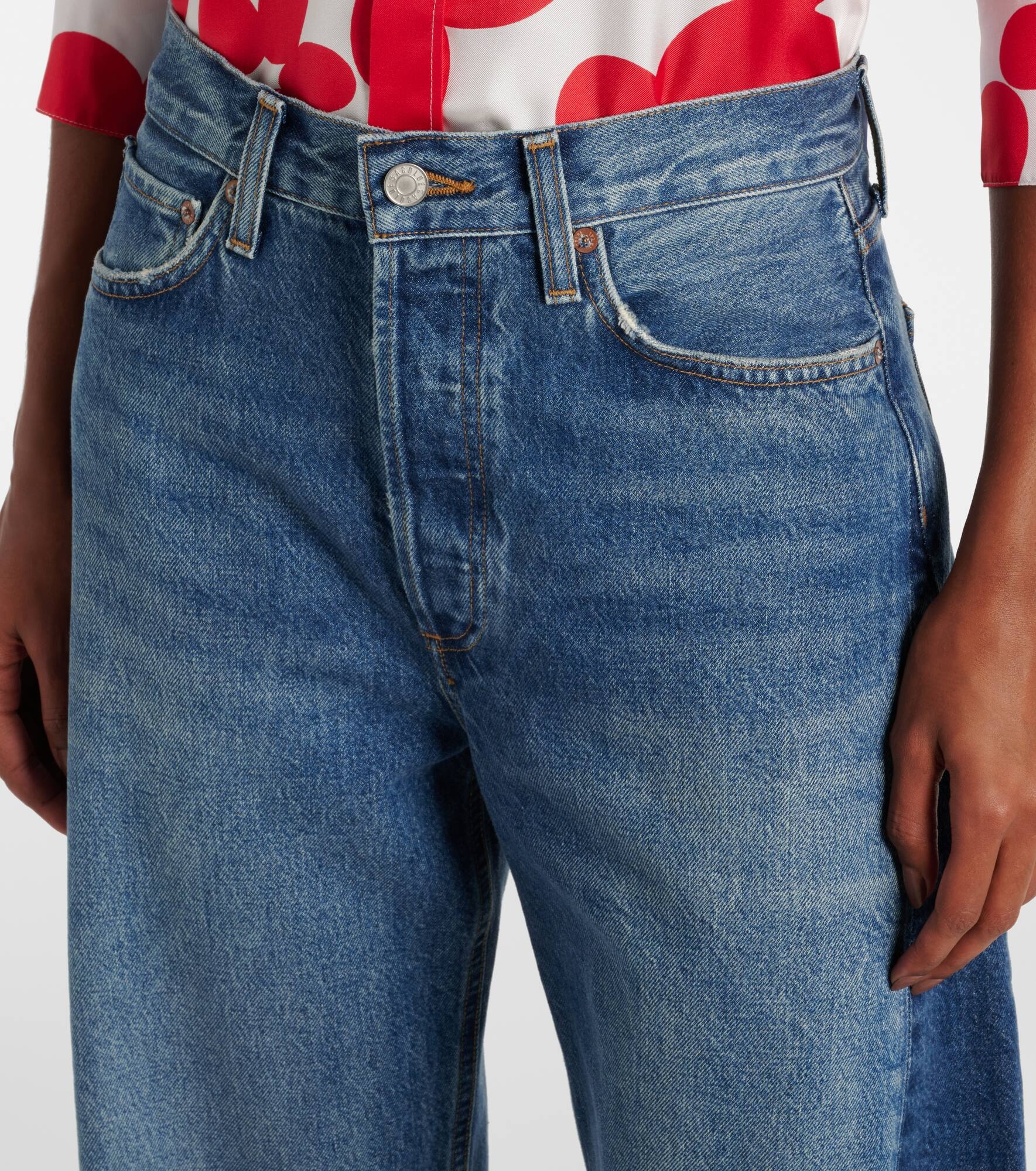 Luna high-rise barrel-leg jeans - 4