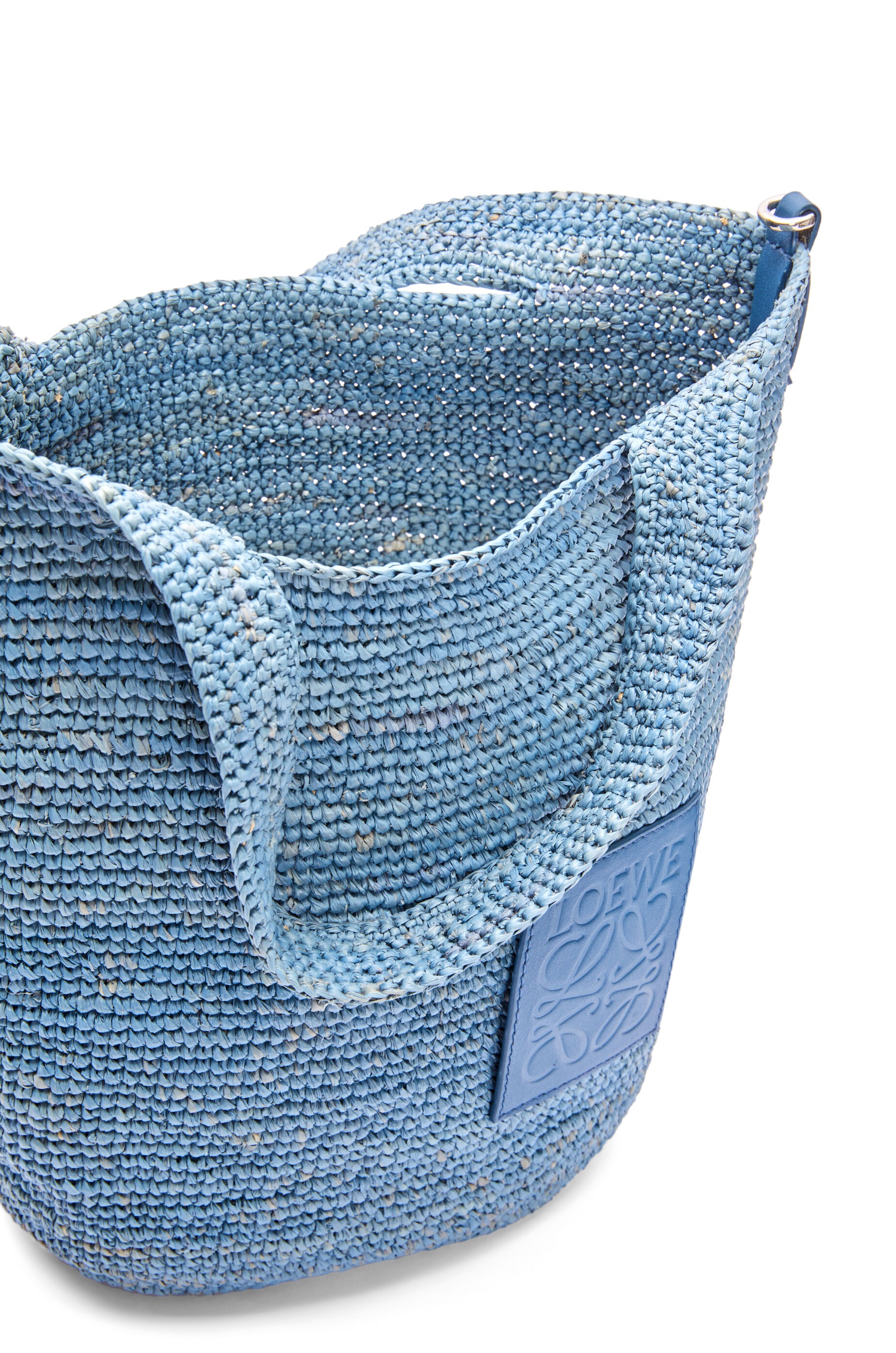 Mini Slit bag in raffia and calfskin - 5