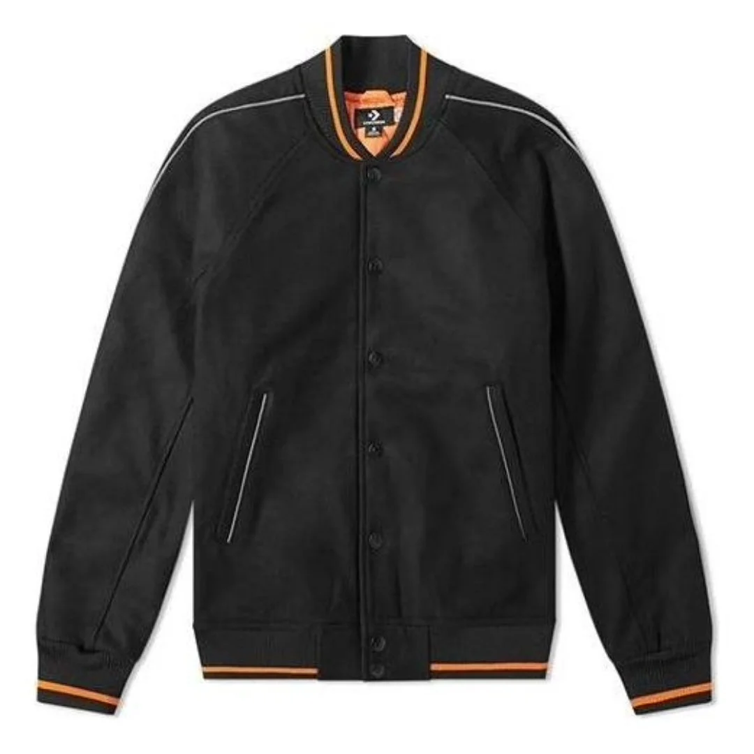 Converse x Vince Staples Insulated Varsity Jacket 'Black Orange' 10016952-A01 - 1
