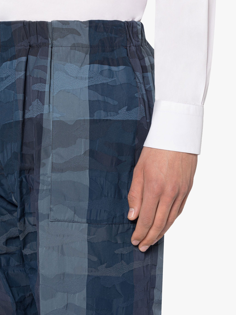 CAPTAIN NAVY CAMO COTTON & NYLON TROUSERS 6