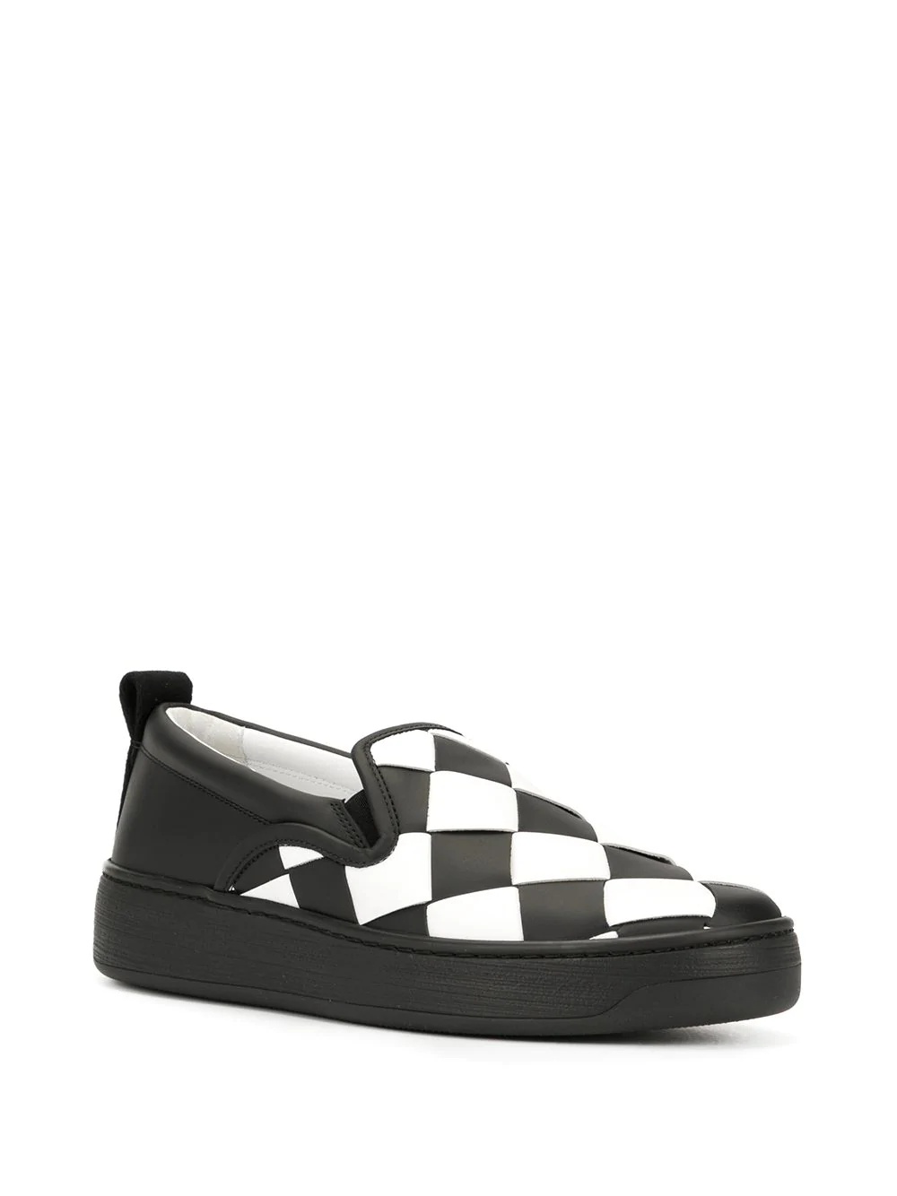 intrecciato weave slip-on sneakers - 2