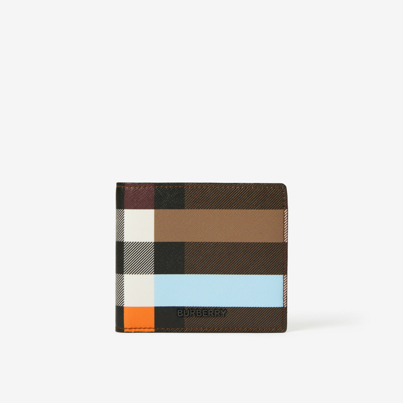 Colour Block Check Bifold Wallet 1