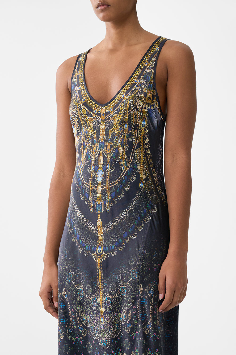 BIAS CUT TANK DRESS - 5