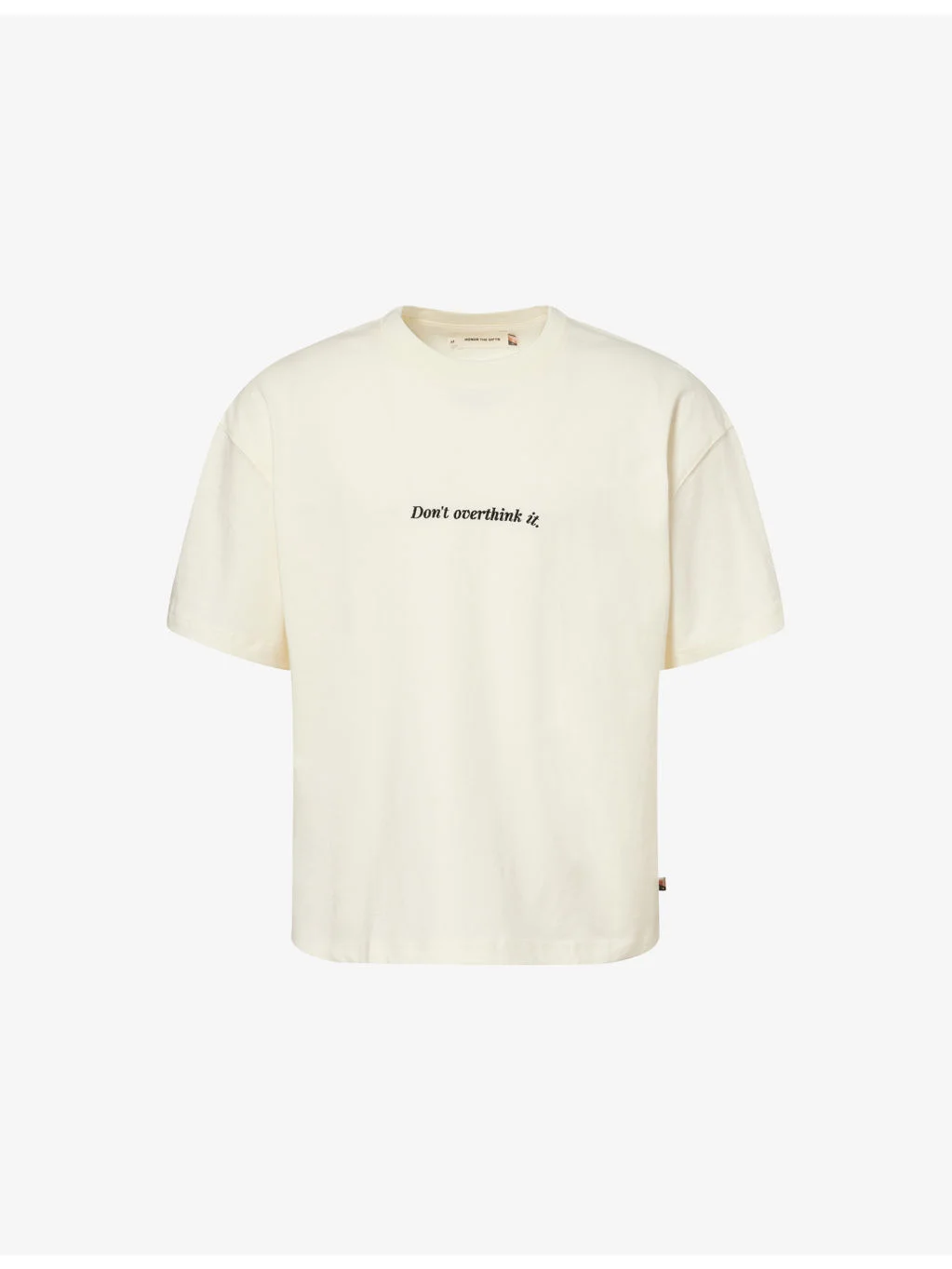 Don't Overthink It Embroidered Cotton T-Shirt - 1