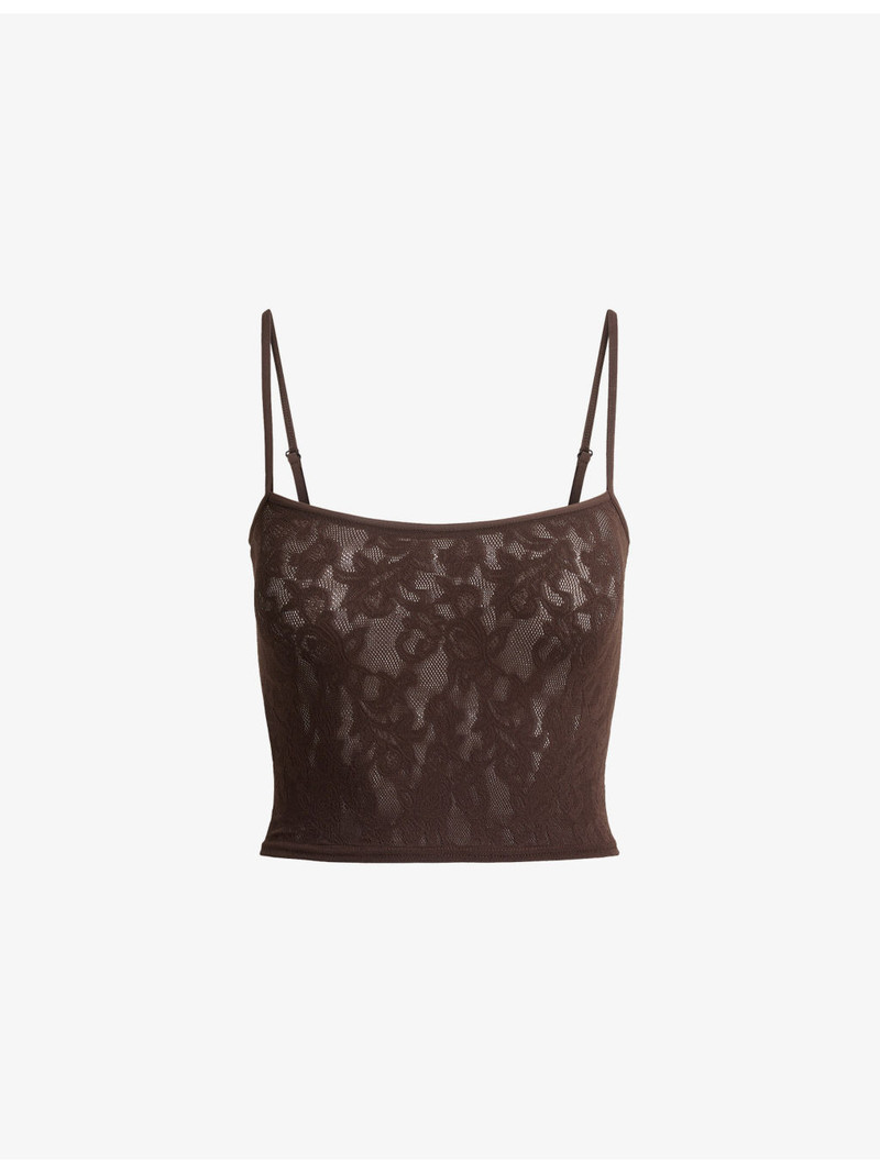 Knit Lace Cropped Cami Top 1