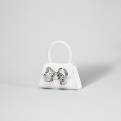 self-portrait The Bow Micro in White with Diamanté outlook