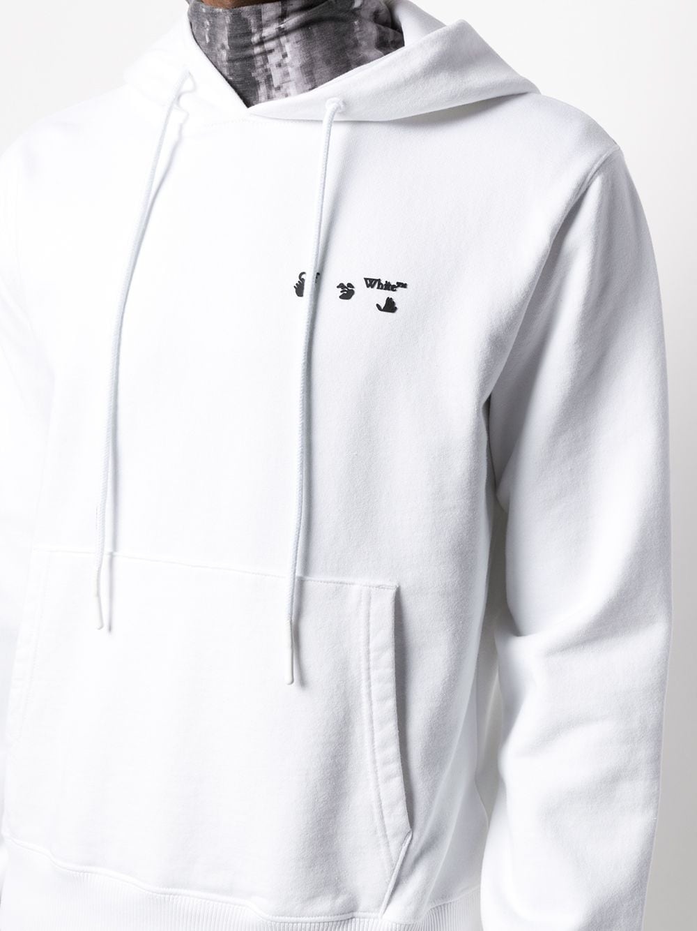 contrasting logo hoodie - 5