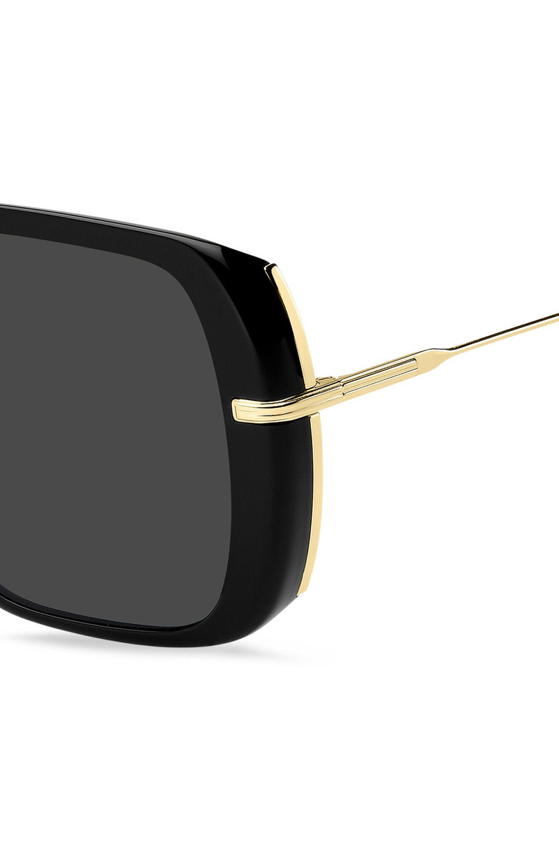 BOSS LAYERED BLACK-ACETATE SUNGLASSES WITH GOLD-TONE TEMPLES outlook