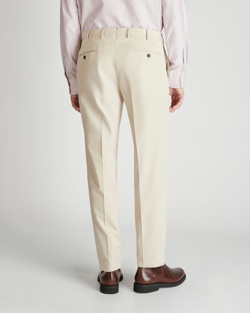 Regular fit cotton and cashmere trousers 3