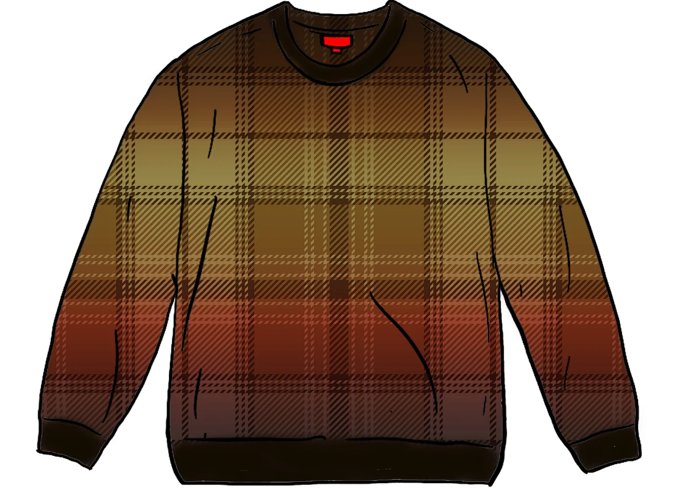 Supreme Brushed Plaid Sweater Black - 1