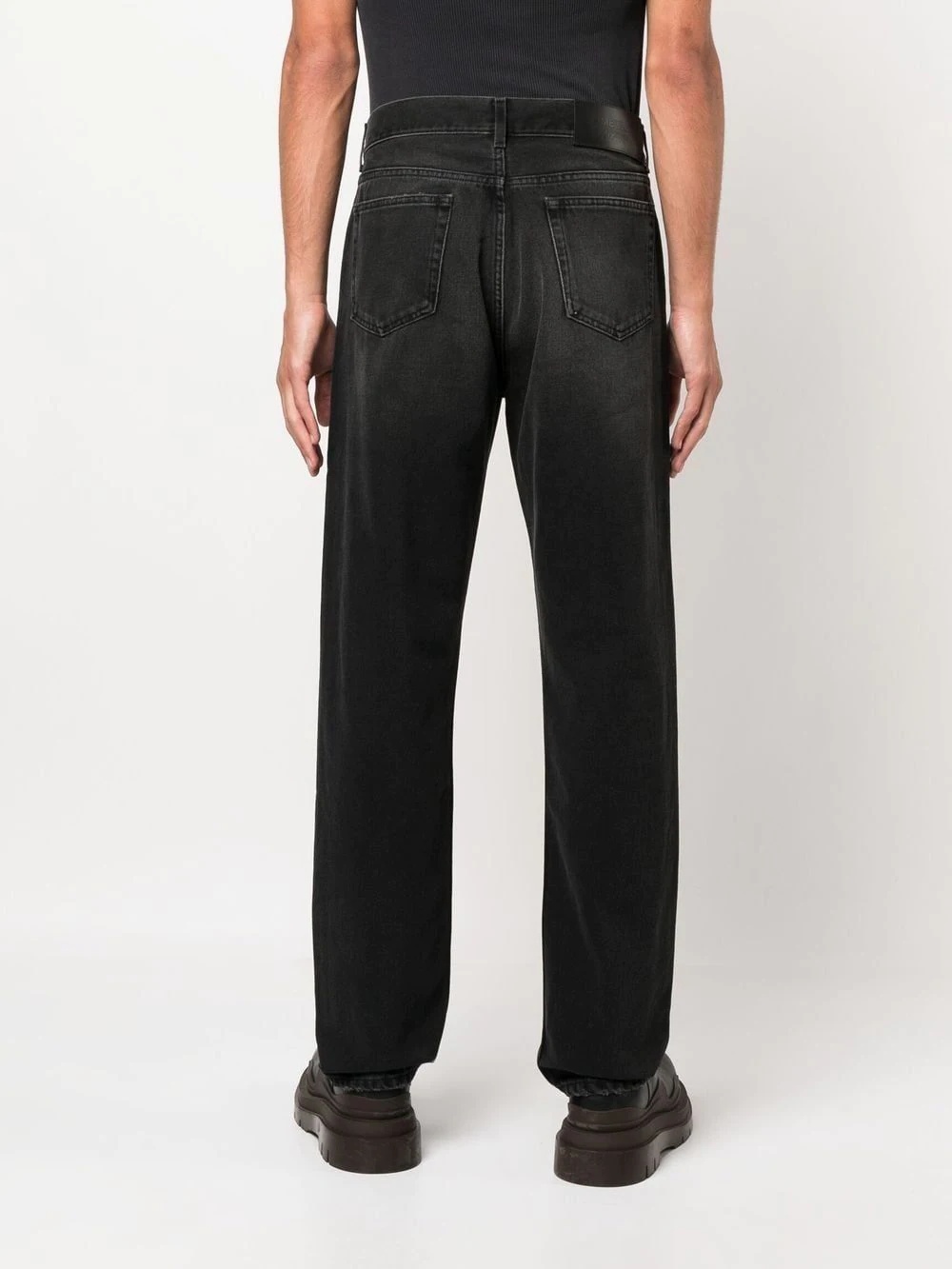 logo-patch straight-leg jeans - 4