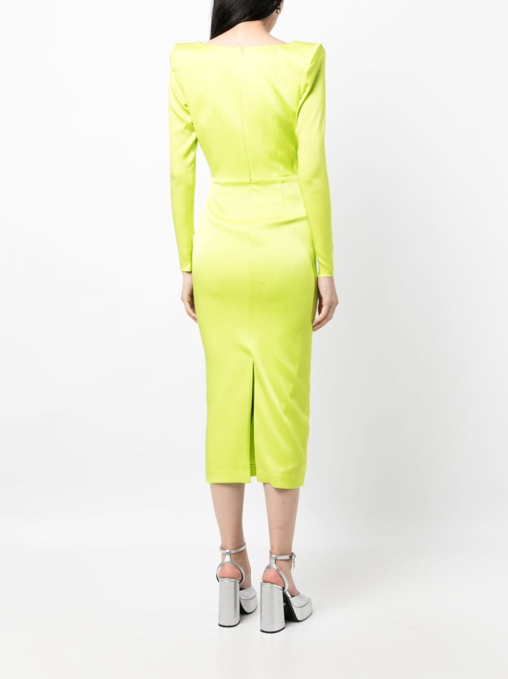 square-neck midi dress - 4