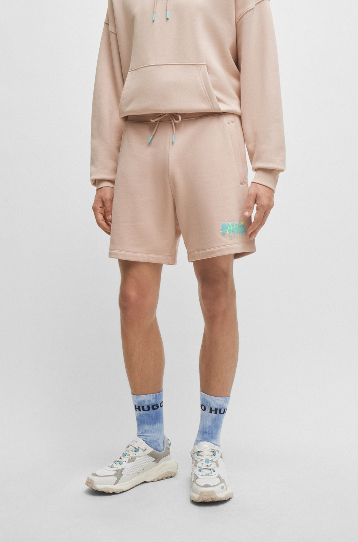 COTTON-TERRY SHORTS WITH NEW-SEASON LOGO - 2