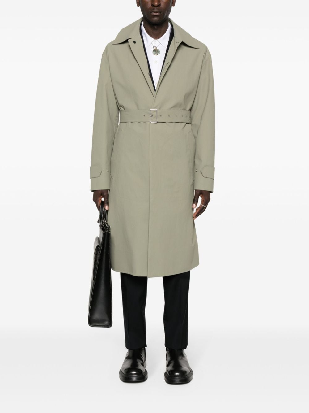 midi trench coat - 2