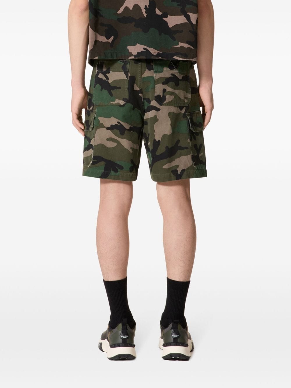 camouflage-pattern cotton shorts - 4